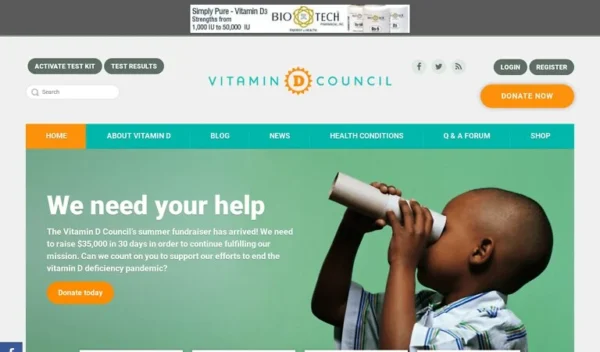 vitamind d council screenshot